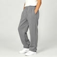 thumbnail image 7 of Falkdiz Sport Sweatpants for Boys Straight Leg Winter Pockets Drawstring Warm Fleece Casual Pantalones Boys Pants Elastic Waist, Gray, Size: 10-11Years, 7 of 7
