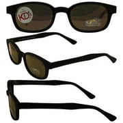The Original KD's Biker Shades By PCSUN Matte Black Frames Gold Mirror Lenses. As Seen On "Grandsons of Anarchy"