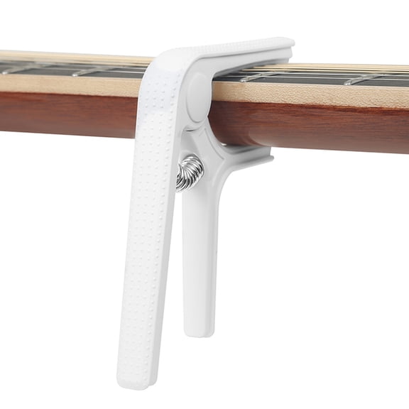 HONMEET Portable White Guitar Capo for Guitar and Ukulele with Soft Silicone Protection