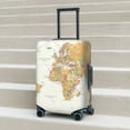 thumbnail image 5 of Uemuo World Map 1 Printed Washable Luggage Cover - Fashion Suitcase Protector Fits 18-32 Inch Luggage -Medium, 5 of 9