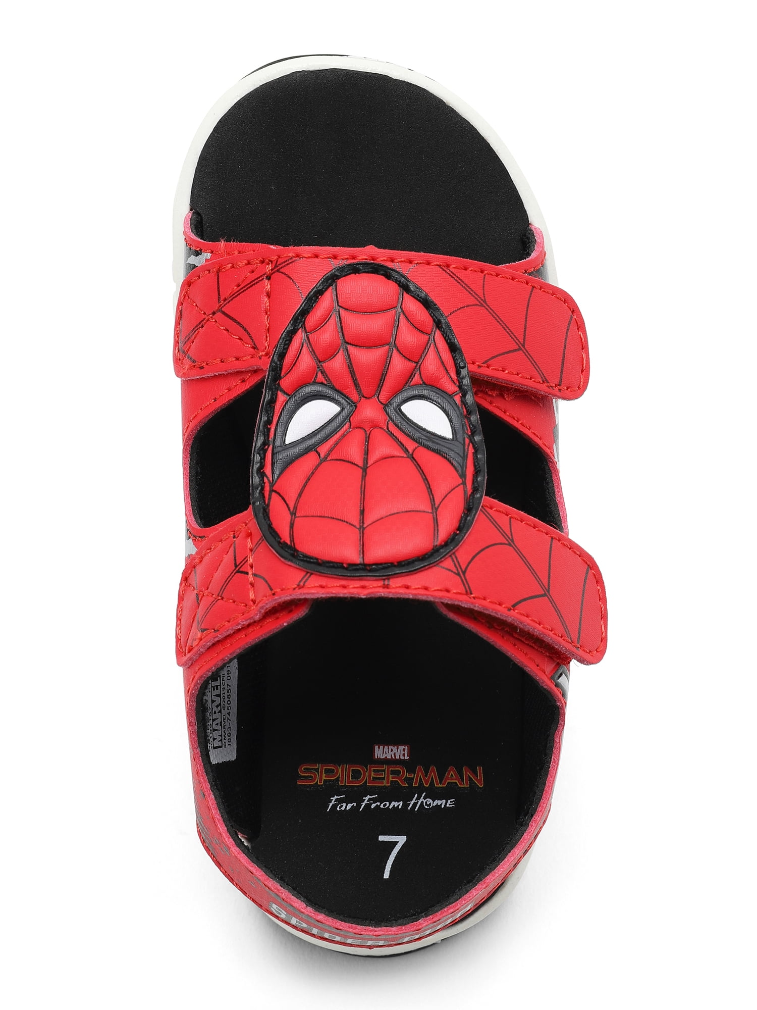 SPKIDS Toddler Boys Spider-Man Open Toe Sandals Soft Bottom Beach Shoes 