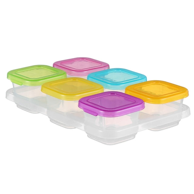 OULII 6 Pcs Petits Contenants à Collation Violets Stockage Alimentaire Micro-Ondes Sûr pour les Courses