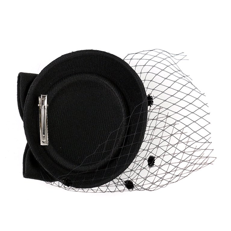 COSMOBETTY Wedding Hair Accessories Beret Black Cloth 1Pcs  display picture 3