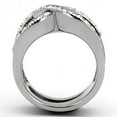 thumbnail image 3 of High polished (no plating) Stainless Steel Ring with Top Grade Crystal in Clear for Women Clear Stone Color Style TK970 Size 7, 3 of 4