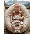 thumbnail image 6 of Cenuakty Baby Boy Summer Romper Fashionable Contrast Color Striped Short Sleeve Turn Down Collar Jumpsuit, 6 of 9