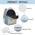 thumbnail image 3 of Boho Chic Vintage Backpack - Waterproof Exterior & Spacious Compartments for College Students, 3 of 3