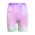 thumbnail image 3 of Biker Shorts for Women Floral Printed High Waist Yoga Half Shorts Pants Seamless Stretch Workout Shorts (XL, Purple 1), 3 of 3