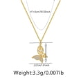 thumbnail image 3 of Zhuge Colgante de collar hecho a mano, colgante de mariposa hueca blanca con circonita (oro), 3 of 3