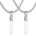 thumbnail image 1 of Collar de Vial Uxcell, 2Pcs Collar de Contenedor de Vidrio Cilíndrico, Tono Plateado, 1 of 7