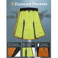thumbnail image 4 of Men's Water-resistant Outerwear Vests, Stretch Windproof Vest for Cycling, Running, Golf (Orange 2XL), 4 of 7