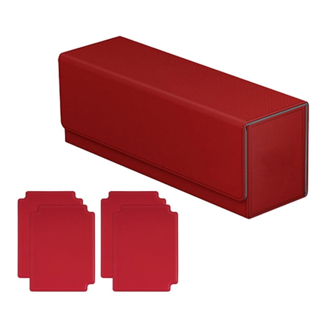 koolsoo Boîte de Deck de Cartes à Collectionner Étui de Protection Durable pour 400+ Cartes Transport Rouge A