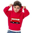 thumbnail image 4 of fnnxnal Little Girls 6T Red Hoodie - Bus Cartoon Graphic, Soft Durable Machine Washable Kids Sweatshirt for Everyday Play & School, 4 of 5