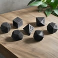 thumbnail image 3 of Black Obsidian Dice  Hand-Carved Gemstone Dice D4 D6 D8 D10 D12 D20 Percentile or 7PCS Polyhedral Set for DnD & RPG, 3 of 5