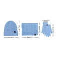 thumbnail image 2 of Unisex Hat Scarf Gloves Sets Men Women Knitted Cuffed Skull Cap Long Scarf Touch Screen Mittens Winter Warm Matching Set, 2 of 2