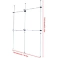 thumbnail image 3 of MONIPA Double Clothing Rack, Floor bedroom open simple cloakroom cloakstand Clothing Rack Adjustable Clothing Racks for Hanging Clothes, Strong Bearing No Damage To The Wall, White, 3 of 7