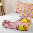 thumbnail image 4 of Homewish Pink Bow Softball Quilt King, Cute Sport King Coverlet Set for Girls and Boys, 3 Pieces, 1 Comforter and 2 Pillowcases, 4 of 7