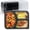 40 oz, variant on 8 inch 34 oz with 3 compartment Food Storage Containers, Meal Prep Clamshell Jars