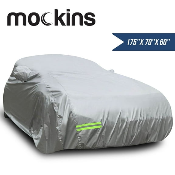 Mockins 175”x70”x60” Silver 190T Polyester Sedan Car Cover