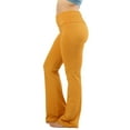 thumbnail image 3 of Zenana Womens & Plus Stretch Cotton Foldover Waist Bootcut Workout Yoga Pants, 3 of 4