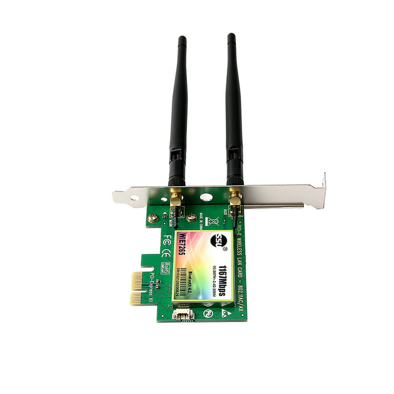 PCI-E WiFi Card Dual Band 1200Mbps Wireless-AC Network Bluetooth 4.0 PC  Adapter
