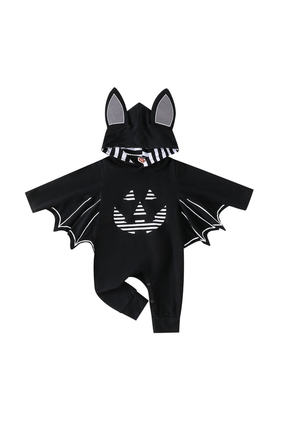 Baby Boy's Hooded Romper Toddlers Black Clothes