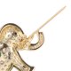 thumbnail image 3 of unbranded Elefante Dorado En Cobre Con De Zirconia Para Fiesta Y Trajes Elegantes, 3 of 6