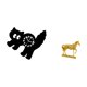 thumbnail image 5 of Reloj de pared decorativo con forma de gato, silencioso, sin , estatua de caballo, de resina acrílica, ideal para sala de estar, dormitorio u of, 5 of 8