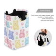 thumbnail image 3 of Yayeee Freestanding Laundry Hamper with Handle Collapsible Large Storage Basket for Clothes, Colorful Gummy Bears Pattern, 3 of 7