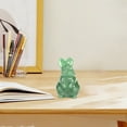 thumbnail image 4 of Luxcidy Bunny Decor Easter Rabbit Decor Easter Decoration Amethyst Crystals Figurines, Crystal Mini Rabbit Figurine, for Feng Shui Home Office Garden Decoration, 1.5in (Green), 4 of 6