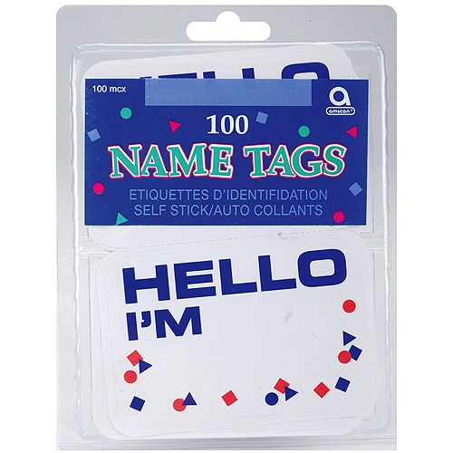 Self Adhesive Name Tags 2 25 X 3 25 100pk Hello Walmart Self Adhesive Name Tags 2 25 X 3 25 100pk Hello Walmart