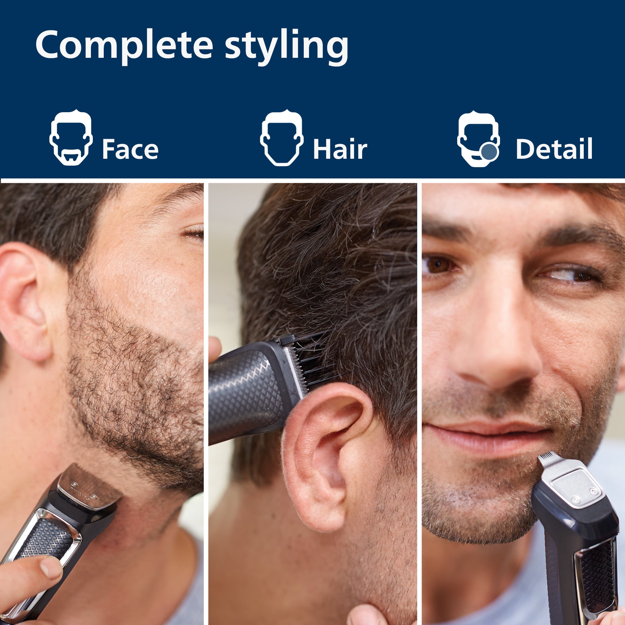 Philips Norelco Multi-groomer Series 3000, Powered Electric Trimmer  MG3740/40, 1 Each - 13 Pieces