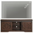 thumbnail image 5 of WAMPAT Farmhouse TV Stand Modern Sliding Barn Door Entertainment Center for TVs Up to 75 inch, Wood TV Media Console Table Cabinet Storage for Living Room Brown, 5 of 6
