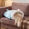 thumbnail image 4 of EBCUE Semi‑Enclosed Pet Sleeping Bag Bed, Removable Washable Warm Winter Cave, Deep‑Sleep Nest for Small‑Medium Cats Dogs Indoor Home All Season Winter Use Holiday Pet Supplies, 4 of 5