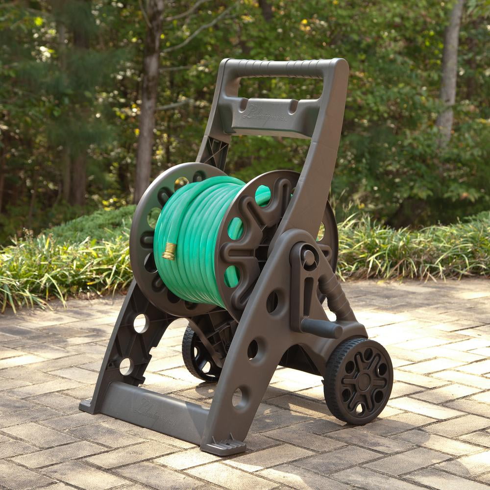 Liberty Garden 514 2 Wheel 225 Foot Resin Folding Frame Water Hose Reel Cart