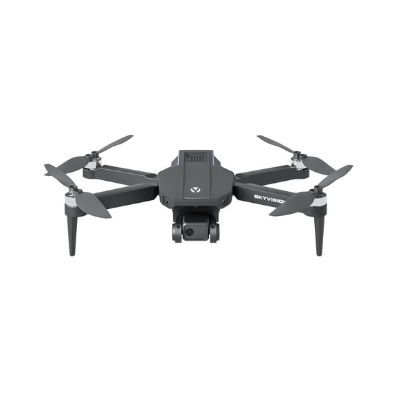 Open Box Vivitar SkyVision 4K Ultra HD GPS Foldable Video Drone, Stabilized 1-Axis Gimbal Camera, 4.3" LCD Display Controller, VR Headset, Brushless Motors, 17-Minute Flight Time, Travel Carry Case