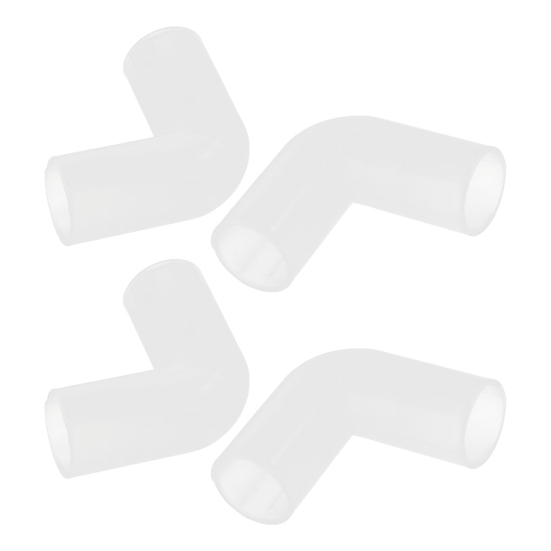 Unique Bargains 4Pcs Fishbowl Clear PVC Pipe Elbow Air Line Joiner
