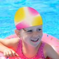 thumbnail image 4 of Silicone Swim Cap, Swim Hat, Comfortable Ear Protection Hat 3D Ergonomic Design, Water Sports Head Movement, Keeps Short or Medium Hair Dry, Color4, 4 of 5