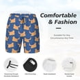 thumbnail image 3 of Logiee dogs Print Men's Swim Trunk,Quick Dry Board Shorts ,Men's Swim Trunks with Compression Liner, Bathing Suits with Pockets-3X-Large, 3 of 6