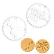 SKYSONIC Pair of Ant-themed cookie molds (Featuring: Lifelike Ant and Ant Trail), 2 units -