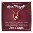 thumbnail image 4 of To My Granddaughter Never Forget Grandpa Forever Necklace w Message Card, 4 of 20