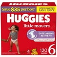 thumbnail image 6 of Huggies Little Movers Baby Diapers, Size 6 (35+ Pounds), 120 Count, 6 of 6