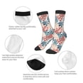thumbnail image 3 of Uemuo Tropical Leaves Printed Kids Boys Socks Seamless Crew Socks Crazy Funny Athletic Sport Socks for Children, 3 of 6