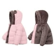 thumbnail image 5 of Likimi Toddler Girls Coat Long Sleeve Solid Color Ears Hooded Zipper Winter Outerwear With Pocket Soft Warm Jacket Size 3-4 Years Pink, 5 of 5