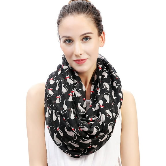 Cats Print Infinity Scarf