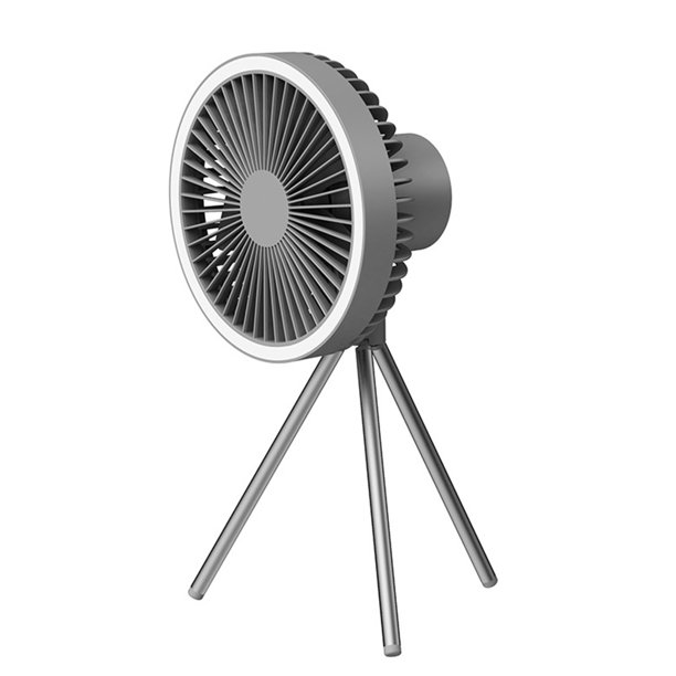 Sywqhk Soporte de escritorio Ventilador de refrigeración por aire Ventilador de techo para acampar al aire libre (Gris oscuro 10000mAh) Sywqhk Alta Calidad