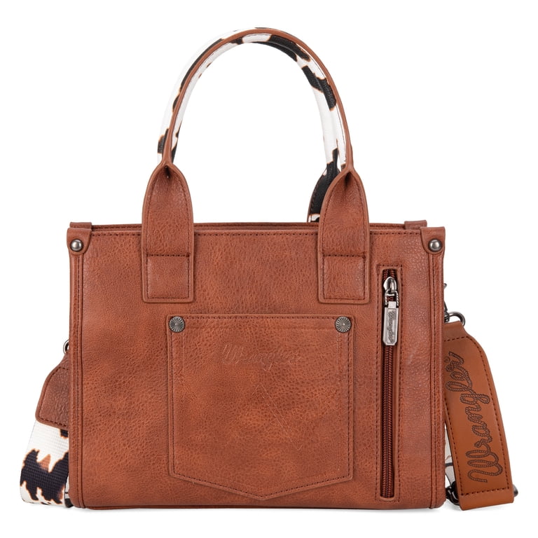 Wrangler Cow Print Tote Bag for Women, Brown photo 5
