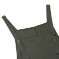 thumbnail image 4 of Women Loose Overalls, Solid Color Square Collar Sleeveless One-piece, 4 of 8