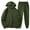 Army Green, variant on SGMVNU Mens 2 Piece Hooded Sweatsuit Outfits Drawstring Hoodie Sweatshirt & Joggers Sweatpants Set Tracksuit Workout Gym Outfits(Dark Green, 2XL)