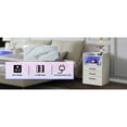 thumbnail image 3 of YYAo Nightstand, Side Table, Led Nightstand With 3 Drawers, Modern Bedside Night Stand End Table With Charging Station, Usb Ports And Outlets Led Light Strips(White), 3 of 7