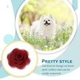 thumbnail image 4 of Inteprter Abalorios para perros, flor, perla, gasa, pajarita para gatos, banda elástica, suministros llamativos para mascotas, accesorios de Decoración rojo, 4 of 6
